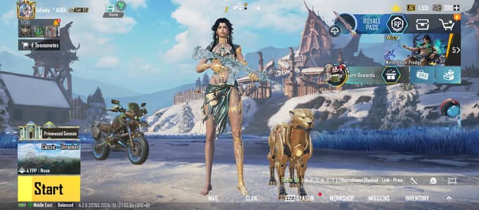 pubg lvl 80 glacier lvl y