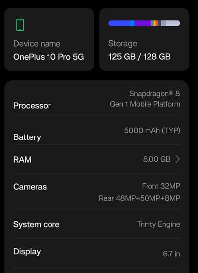 one plus 10 pro 5g Non PTA  8/128 GB
