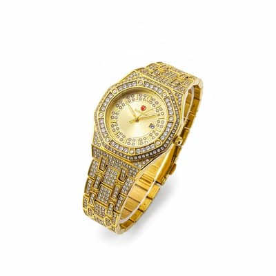 Luxury Gold Diamond-studded watch