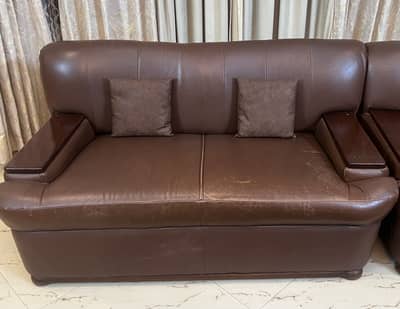 Leather 5 seater sofa set