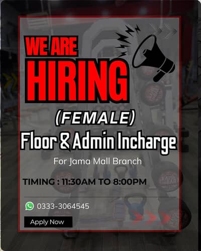 Floor In-charge (Gym)