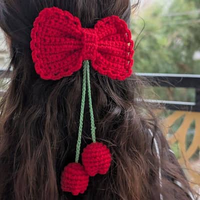 crochet hair bow