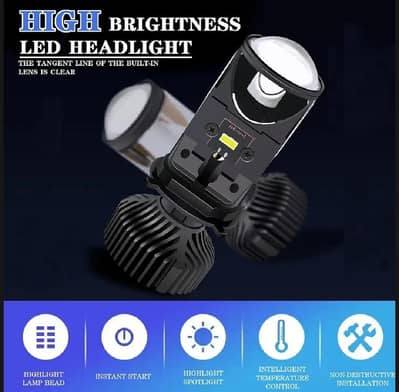 H4 Car LED projector headlight bulbs