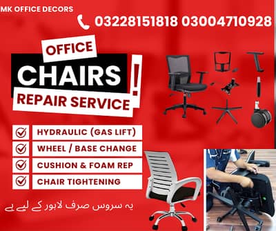 Office Chair Repair Service – Wheels, Hydraulic, Base,Available