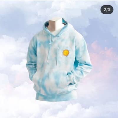 Blue Tie Diye Hoodie