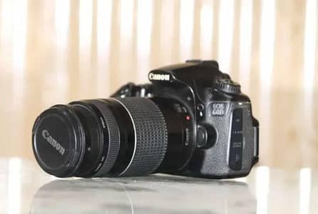 canon 60d DSLR camera with 75-300mm lens