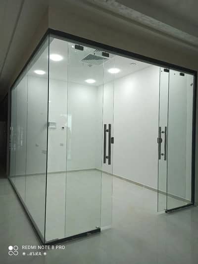 12mm glass office partition shop partition
