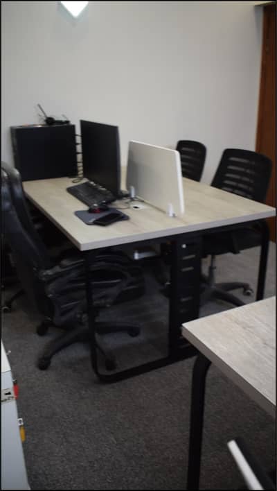 Smart Office Workstation Desk with Built-In Power & Hidden Storage