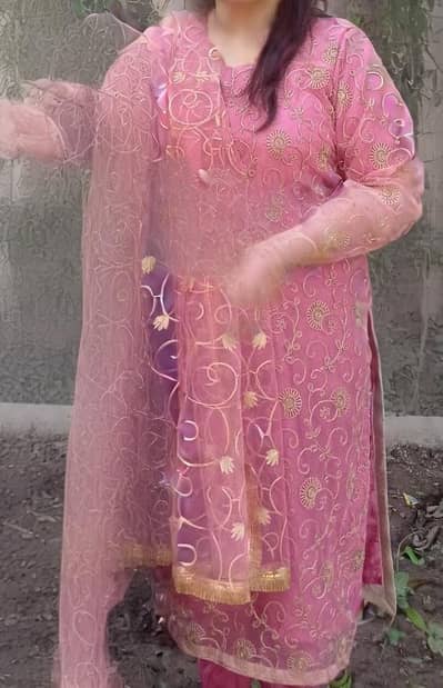 Ladies Fancy Suit (Embroided)  KouSha Brand