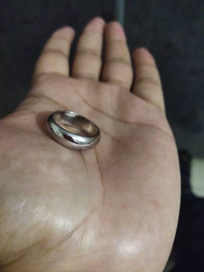 Italian design silver palladium ring