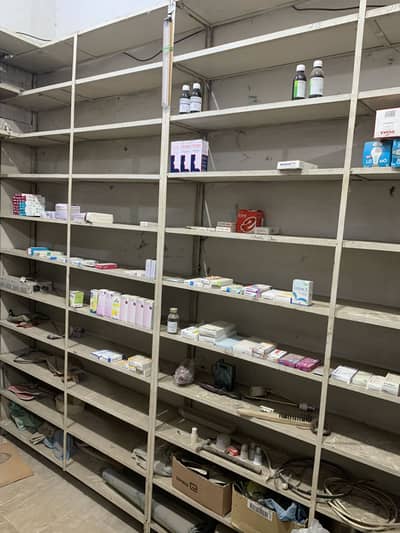 Shelves counter and table for sale