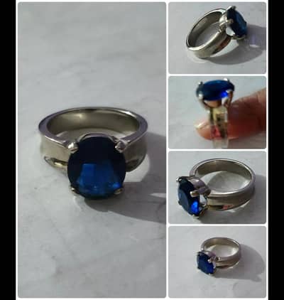 neelam stone with ring