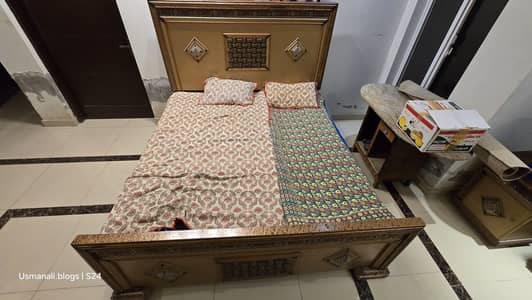 Heavy King size bed and side tables