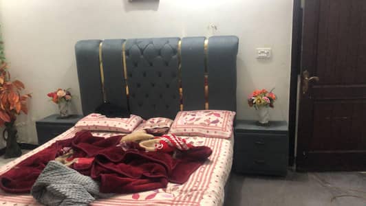 double bed with side table dressing table and almari sofa set