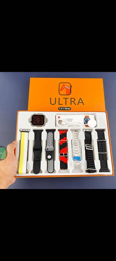 Ultra watch available full box watch and 7 sterps and charger