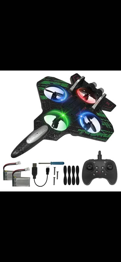 Fighter Jet Drones With RGB light 2.4GHz remote control system | Drone