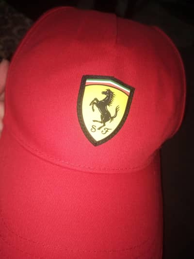 Ferrari Logo Red Cap – Trendy Casual Wear
