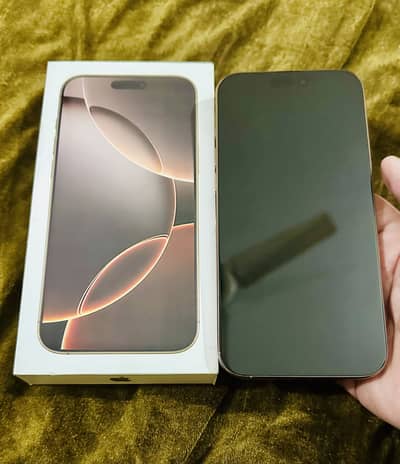 IPHONE 16 pro max HK 256gb desert  94% BH pta complete box 10/10.