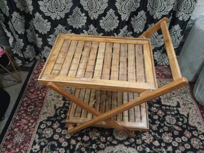 wooden trolly