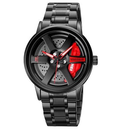 ROTATING ALLOY WHEEL WATCH