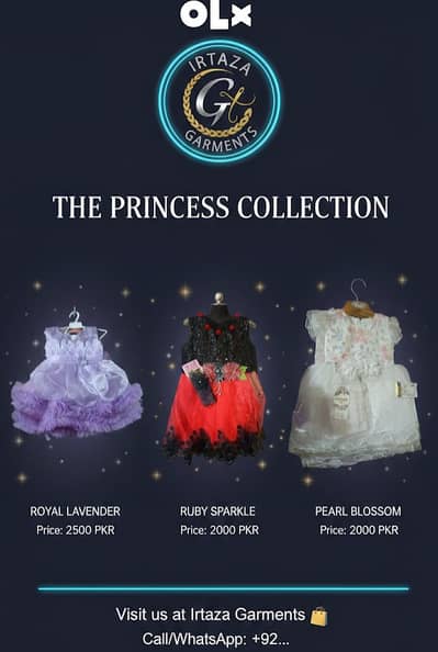 Frock|Kids Frock |Royal Red Frock|Whissmal White |Petal Purple|Frocks