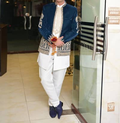 3 pc Designer Mehndi groom dress for sale