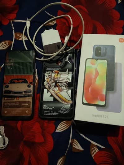 Redmi 12C 4/128 with box 45w  fast charger good condition