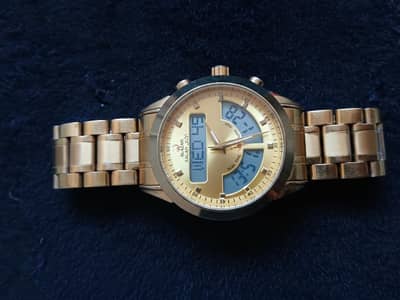 Al Fajar Luxury Dual Time Watch with Azan, Prayers Alarms Men's Watch