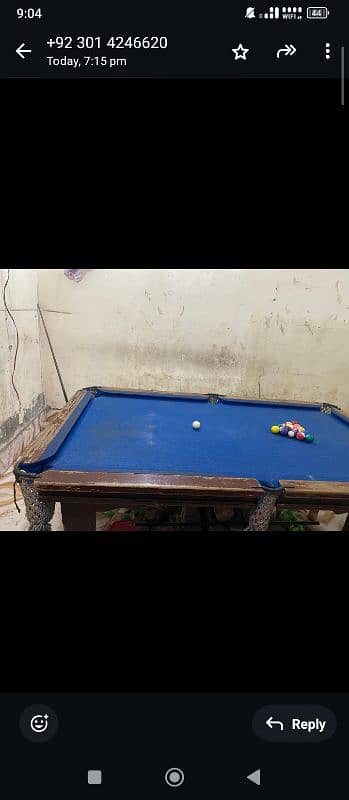 7 by 4 snooker table with reds urgent sale