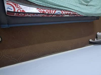 stylish double bed with dressing table