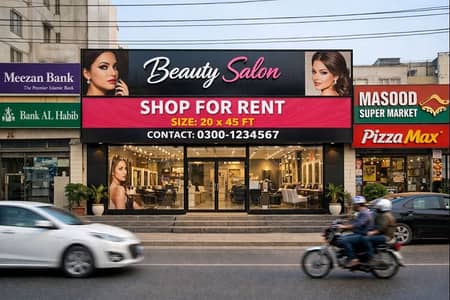 Shop For Rent For Beauty Saloon