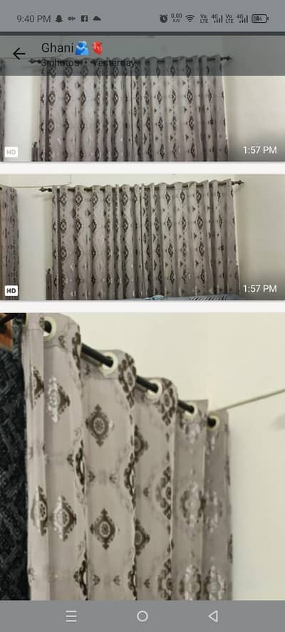 5 curtains good condition like a new for urgent sale with  blind