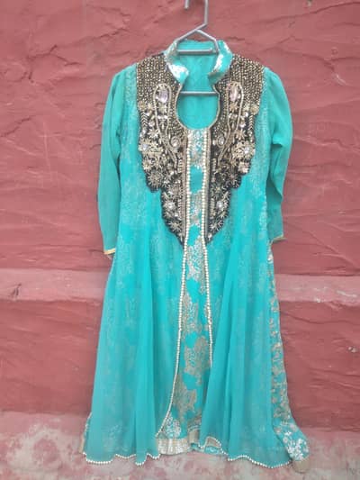 beautiful heavy embroidred maxy. party wear, wedding wear , casual wear