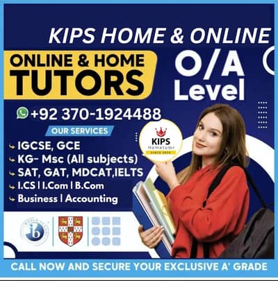 Home Tutor, Online Tutor,O level,A level,IGCSE,Bio,Math,KG,Eng,Account