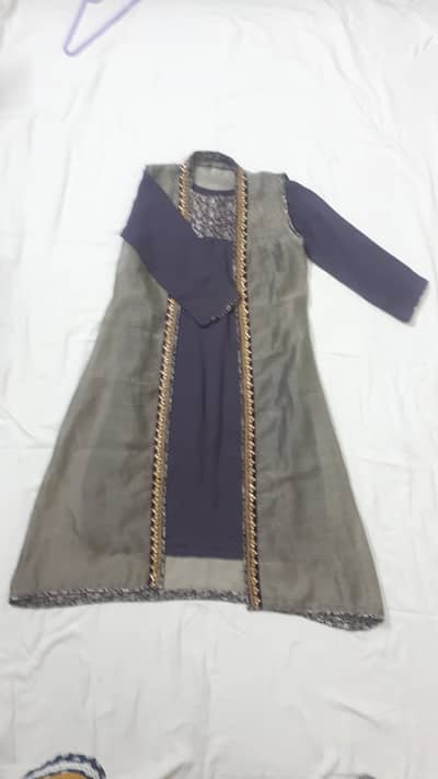 Fown and purple gown