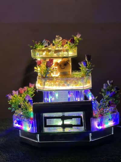 Handmade Glass LED decorative Fountain,Stylish Home&office decor piece