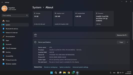 urgent sale Haier laptop Intel Core M-5Y10C (Equal to i5 5th gen)