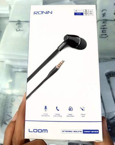 RONIN R-15 اوریجنل ہینڈزفری | HD آواز | ایکسٹرا بیس | 3.5mm جیک
