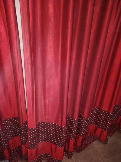 3 piece curtains maroon colour