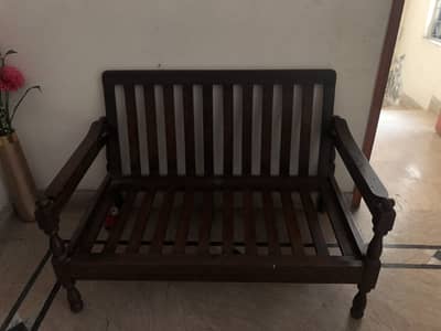 Pure wood 2 seater sofa
