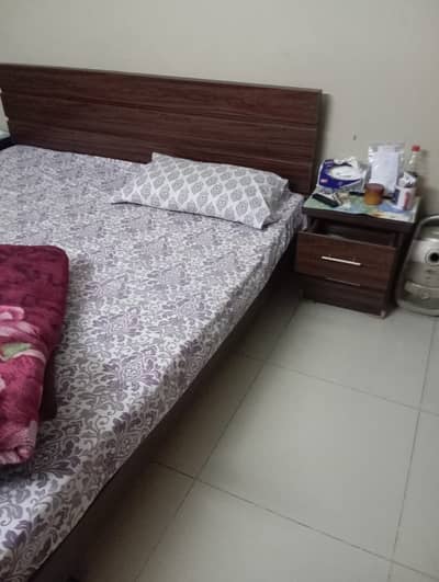 Wooden bedset with aide tables