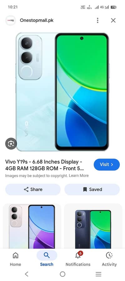 I'm sailing Vivo y19s