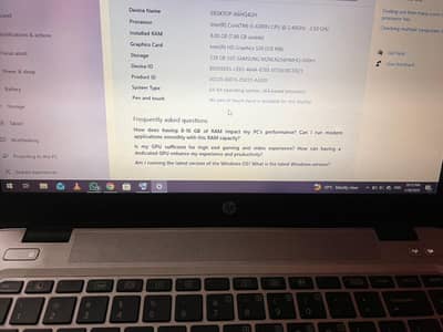 HP 840 G3 i5 6 generation