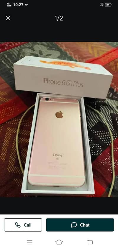 iPhone 6s plus 128 GB with box my WhatsApp number 0347/7298/721