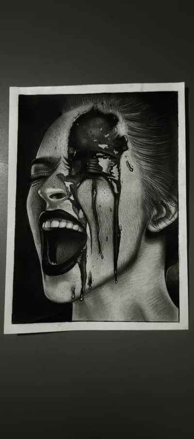 Hyper Realistic Pencil Painting | Handmade Graphite Portrait Art | A3