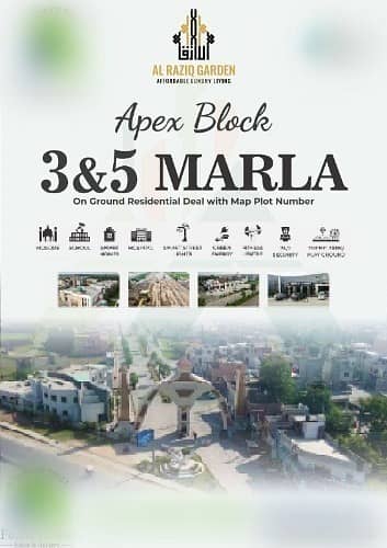 3 Marla Plot on Installments In Lahore With Plot Number