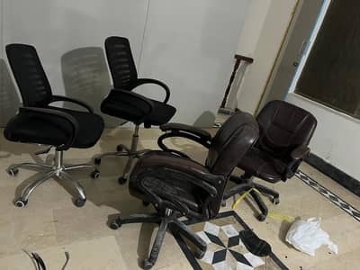 Office Chairs for Sale – 4 Chairs, Fair Condition