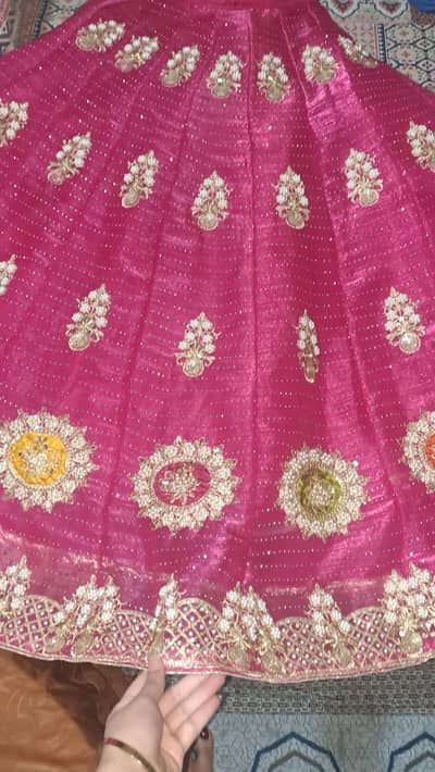 Pink SHOCKING 2pc LEHNGA FOR MEHNDI  BRAND NEW