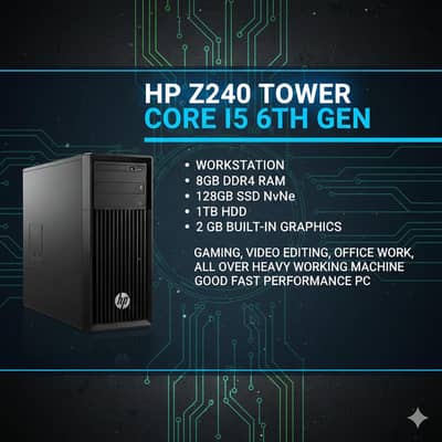 HP Z240 Workstation - Core i5 6th Gen | Gaming & Video Editing PC