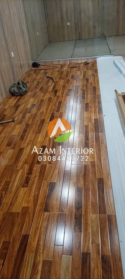 3 strip laminated floor wooden floor 8 mm glossy finish HDF with foam